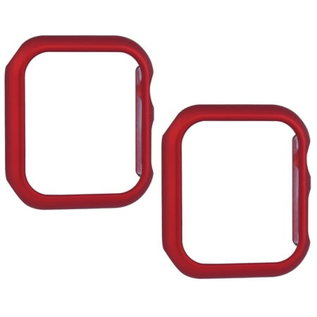 2 Pack Compatible for Apple Watch Case 38mm [NO Screen Protector] Series 3 2 1, Hard PC Bumper Case Protective Cover Frame Compatible for iWatch 38mm, cola red