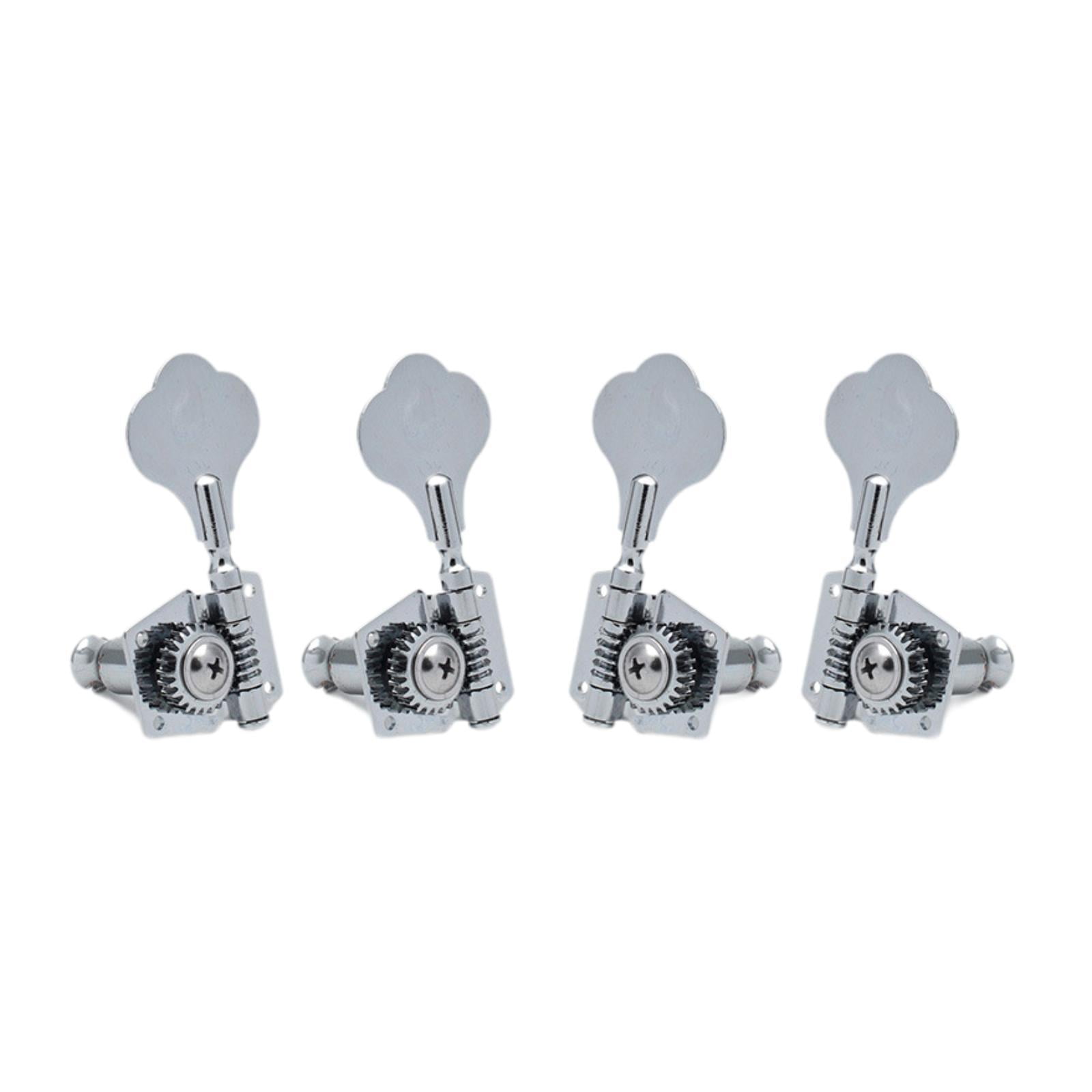 LeeQinersw 4 Pieces Electric Bass Tuning Pegs Machine Heads Professional Replacement Sturdy argent