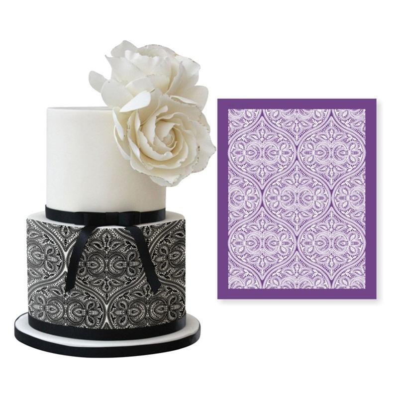 Cake Mesh Stencil Lace Flower Grass Fabric Cake Stencil Decorating Tool ...