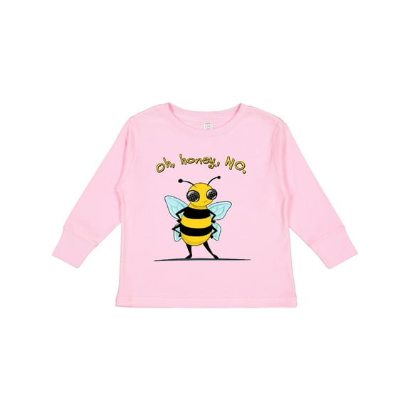 Inktastic Oh, Honey, No...- cute bee Boys or Girls Long Sleeve Toddler T-Shirt