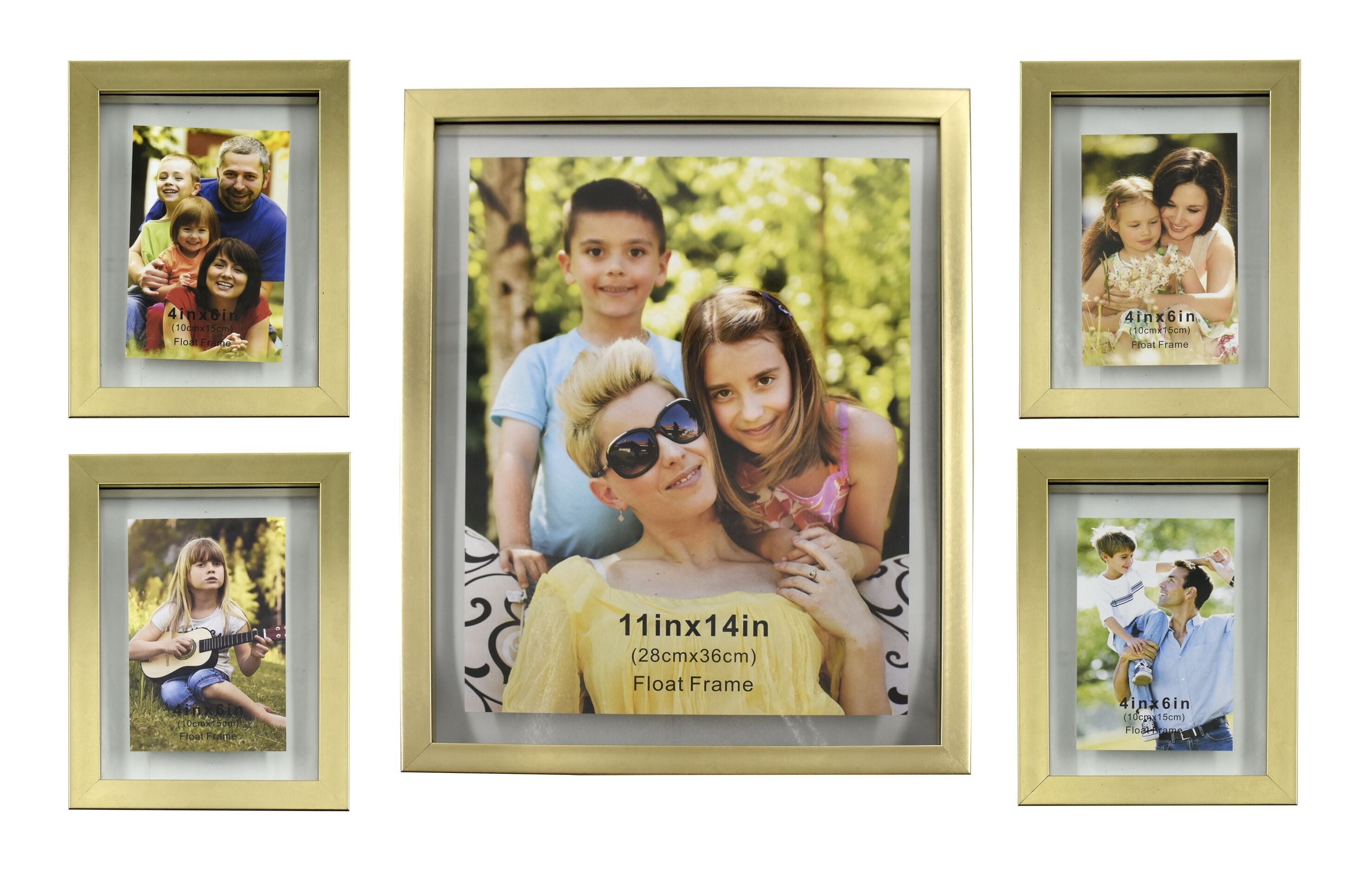 Always Home 11" x 14" and 4" x 6" Gold Wall Gallery Picture Frame, 5