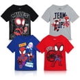 thumbnail image 1 of T-Shirt Marvel Spider-Man Garçons Lot de 4 Spider-Verse Taille 5-6, 1 of 7