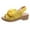 Yellow, variant on Lolmot Summer Bow Platform Sandals for Women Casual Fish Mouth Open Toe Slingback Slipper Solid Comfortable Hook-and-Loop Beach Shoes Sandalias
