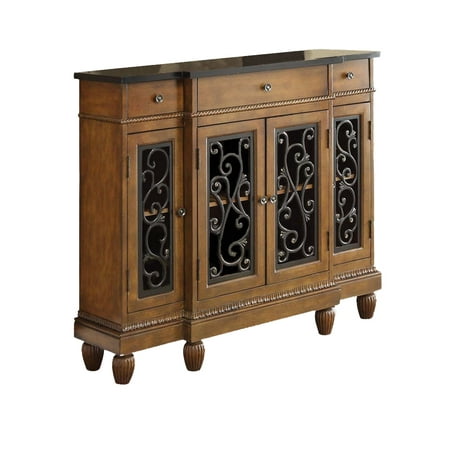 Oak Set Console Table - ACME Vidi Console Table, Oak