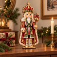 3-Layer Wooden Block Bell Crown Nutcracker Tabletop Display for ...
