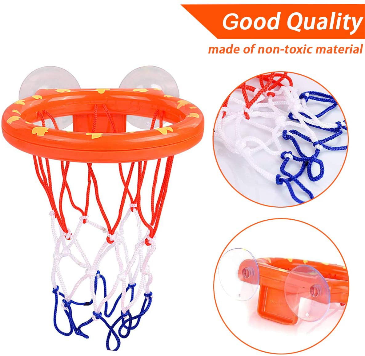 Fenido Fun Baby Bath Toy Basketball Hoop Balls Playset Water Toys Bath Toys 