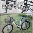thumbnail image 6 of Vikakiooze Bike Basket Wire Mesh Fold-Up Bicycle Front Handlebar Storage Rear Hanging, 6 of 7