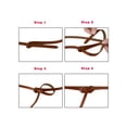 thumbnail image 4 of INSPIRE CHIC Women's Adjustable Belts Leather Skinny Waistband No Buckle For Dress Brown, 4 of 5