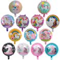 thumbnail image 2 of 18 pulgadas arco iris unicornio papel de aluminio globos para el hogar globo boda feliz cumpleaños fiesta decoraciones niña niños favor regalo juguetes, 2 of 4