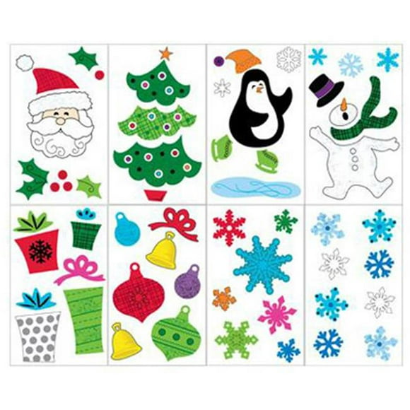 13525D 5.5 x 12 in. Christmas Gel Cling