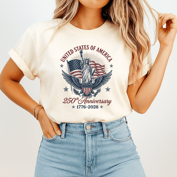 Comfort Colors USA 250th Anniversary Shirt Patriotic Vintage Flag 4th of July Tee 250 Years of Independence T-Shirt , Sizes S-5XL - The Golden Shop
