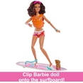 thumbnail image 4 of Barbie Doll with Surfboard and Puppy, Poseable Brunette Barbie Beach Doll (Assembled Product Height: 12in), 4 of 6