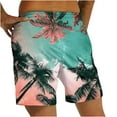 thumbnail image 4 of Men's Hawaii Printed Shorts Drawstring Elastic Waist Casual Loose Boardshorts Summer 2025 Fashion Beachwear Multicolor,M, 4 of 5