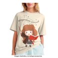 thumbnail image 1 of Playera Harry Potter para Niña, Manga Corta Hermione Oversize Beige Talla 14, 1 of 3