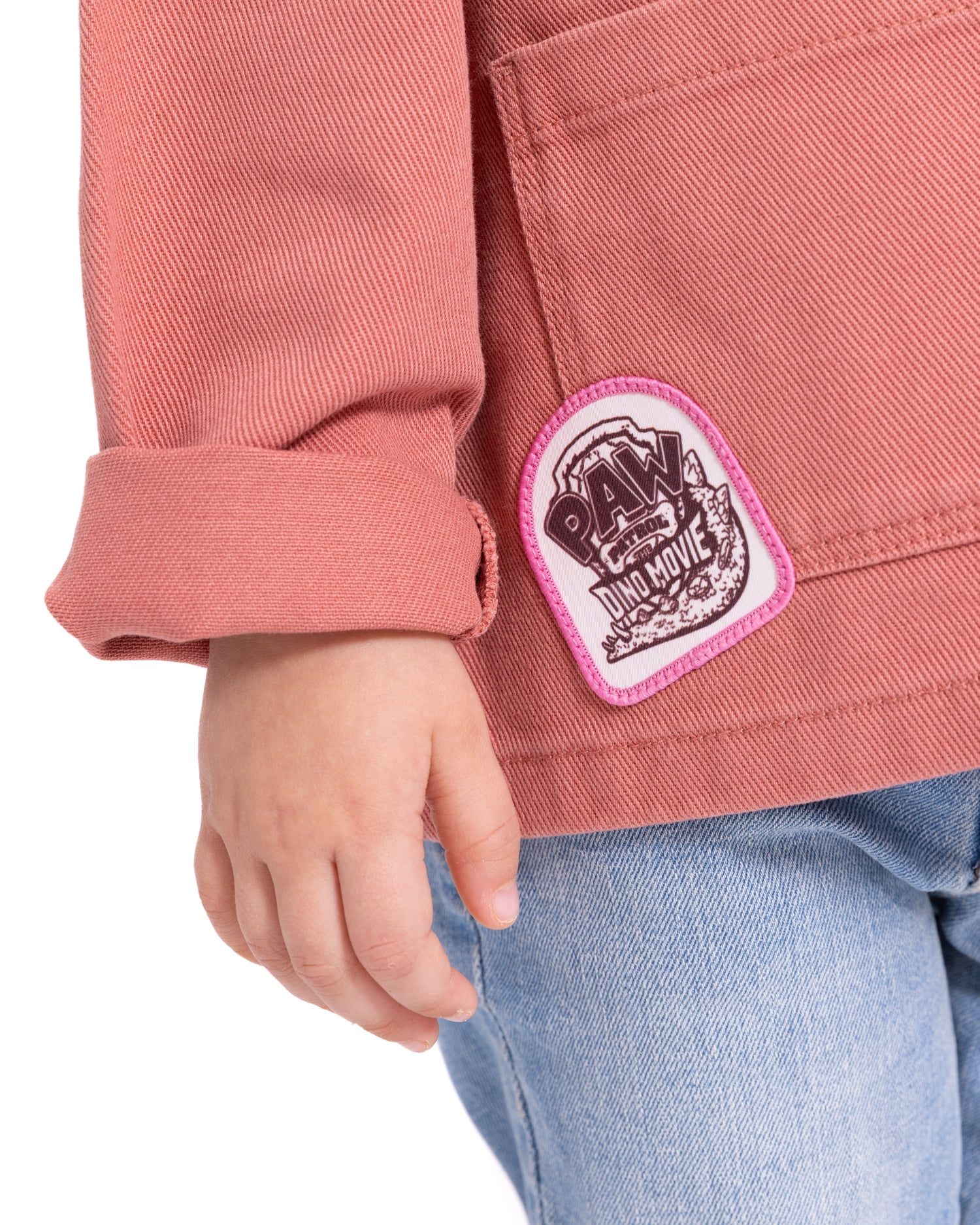 Paw Patrol Movie Toddler Girls' Front Back Graphic Shacket with Long Sleeves, Sizes 12M-5T