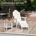 thumbnail image 5 of Dycanpo Folding Adirondack Chairs Set of 5,Fire Pit Patio Garden Chair with Cup Holder,White, 5 of 7