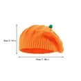 thumbnail image 3 of dajkiuy Clearance Beret Hat Pumpkin Knit Beanie Plush Toddlers Cute Winter Warm Cap for Baby Boy Girl Halloween Christmas Orange, 3 of 9