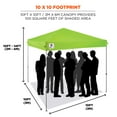 thumbnail image 2 of 6010 Single Lime Lightweight Pop-Up Tent - 10ft x 10ft, 2 of 8