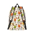 thumbnail image 2 of Naloa Animals Forest Canvas Backpack for Men Women Rucksack Casual Travel Daypack College Tote Satchel Bookbag for Teens-Medium, 2 of 7