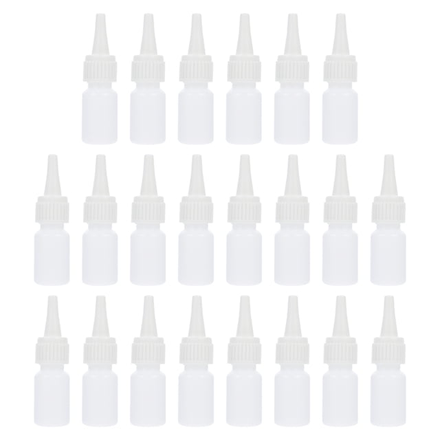 Small Plastic Bottles For Liquids Hdpe White 22Pcs 3.42X0.98X0.98In