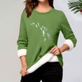 thumbnail image 2 of Haut en Polaire d'Hiver pour Femmes, Chemise à Manches Longues Imprimée Col Rond, Couche de Base Chaude en Polaire Douce pour Tenue Décontractée, 2 of 3