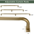 thumbnail image 3 of Wrap Around Curtain Rods 2 Pack, Antique Gold Curtain Rods 28-48 Inch, Adjustable Window Curtain Rods Room Darkening, Heavy Duty 1-Inch Diameter Telescoping Drapery Rod, 3 of 7