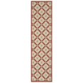 thumbnail image 1 of Trans-Ocean Imports RVIR8763524 23 in. x 7 ft. 6 in. Liora Manne Riviera Modern Tile Indoor & Outdoor Wilton Woven Runner Rug - Red, 1 of 1