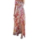 thumbnail image 2 of Txlixc Vestido cruzado con hombros descubiertos para mujer, vestido largo de playa bohemio de manga corta con estampado floral Txlixc  Estilo de ocio, 2 of 9