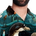 thumbnail image 5 of Platypus Men's Short Sleeve Beach Shirts Hawaiian Button Down Casual Summer Printed Unisex Top, 5 of 6