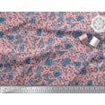 thumbnail image 2 of Soimoi Velvet Fabric Floral & Leopard Animal Skin Decor Fabric Printed Yard 58 Inch Wide, 2 of 3