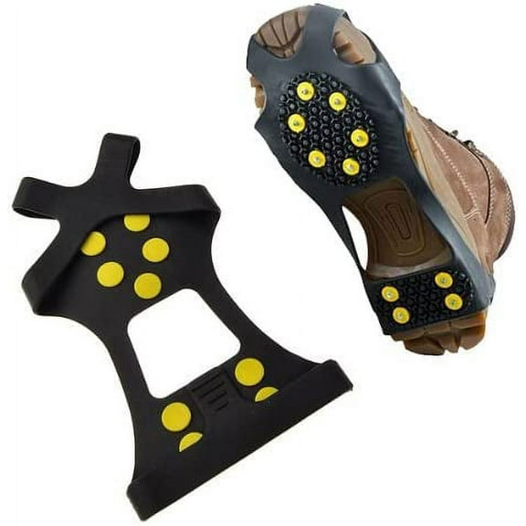 Anti-Slip Shoe Boot Tread Studded Grips Snow Shoes Crampons Walking Walker
