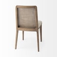 thumbnail image 5 of HomeRoots 397469 Upholstery & Cane Armless Dining Chair, Light Natural & Cream - Set of 2, 5 of 5