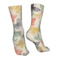 thumbnail image 7 of Xecao Butterfly Print Fashion No Heel Casual Crew Socks Cushioned Breathable for Men Women - Moisture wicking,Not easy to fade Suitable for daily, 7 of 7