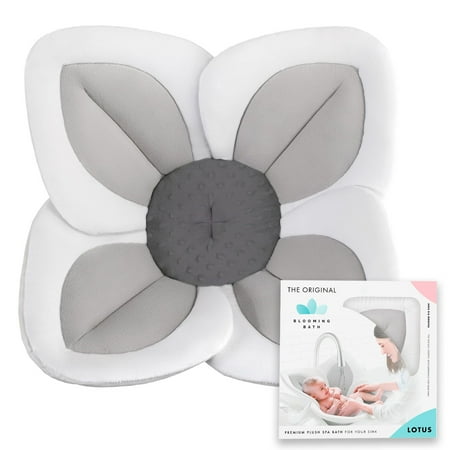 UPC: 0851238004380 | Blooming Bath Lotus Baby Bath Seat Washer-Safe Infant Bathtub Gray