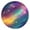 Colorful Galaxy Pattern, variant on Blue Tie Dye Spiral Pattern Round Fitted Tablecloth with Elastic Edge,Dining Table Cover Waterproof,Outdoor Round Tablecloth for Camping,Dining,Indoor and Outdoor