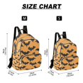 thumbnail image 3 of JIALIOU Mini Backpack Purse for Women Quilted Casual Daypack Small Travel Shoulder Bag, Bats on Orange, 3 of 7