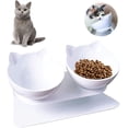 thumbnail image 2 of Comedero para gatos, comedero doble para gatos con soporte elevado inclinado 15°. Comederos para gatos, comedero para gatos Comedero elevado, para gatos y perros pequeños Xemadio MZQ-0988-2, 2 of 8