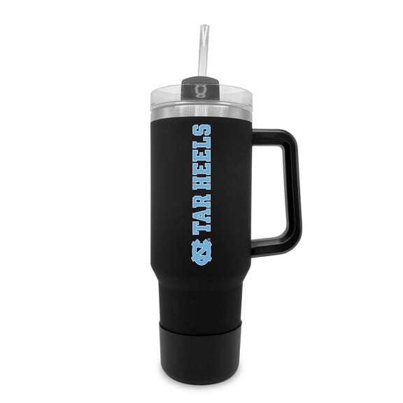 North Carolina Tar Heels 40oz. Stainless Tumbler with Handle & Removable Straw