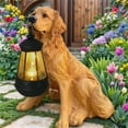 thumbnail image 3 of THHEIC Golden Retriever LED Garden Statue, Solar Resin Dog Lamp with Windproof Design, Night Illuminated Outdoor Decor for Pathways and Pet Memorials, 3 of 4