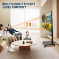 thumbnail image 4 of Yiwa Support TV Mobile avec Prise de Courant, Chariot TV Roulant Inclinable et Pivotant à 360°, Support TV Portable à Hauteur Réglable sur Roulettes pour Téléviseurs de 32 à 75 Pouces, Supporte jusqu'à 110 Lb, Chariot TV d'Extérieur avec Roues, 4 of 9