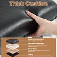 thumbnail image 3 of Firmoz 26" Swivel Bar Stools, PU Leather Upholstered Solid Wood Pub Chairs with Nailhead Trim, Black, 3 of 13