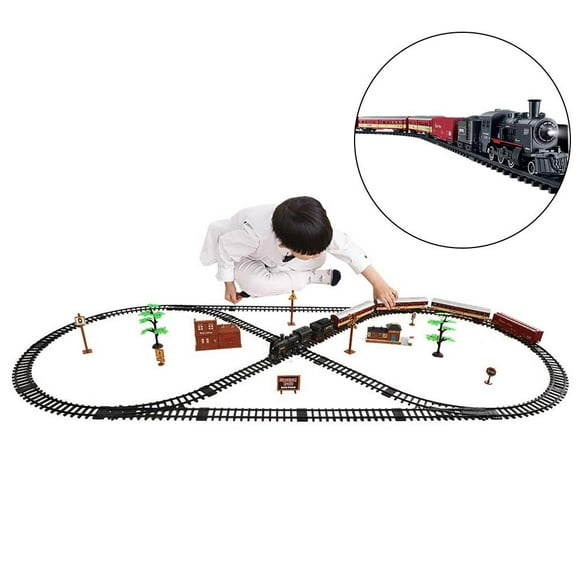 Battery Operated Electric Train Toy with Lights & Sound - , 13x3x4.5cm
