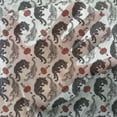 thumbnail image 3 of Romantic Tulle Curtains with Rod Pocket, Wild Cats Passion Theme Lovers Valentine's Rose Petals Arrows Eros, Sheer Drape for Wedding Party 2 Panels, 7 Sizes, Vermilion Pale Grey, by Ambesonne, 3 of 3