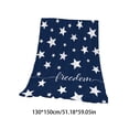 thumbnail image 3 of CaiYueKe 4th of July Throw Blanket American Flag Blue and Red Stars Throw Blankets Memorial Day Independence Day Patriotic Lightweight Cozy Flannel Blanket for Couch Sofa Bed Home Decorations, 3 of 7
