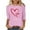 Pink2, variant on yillto 3/4 Sleeve Tops for Womens Crewneck Cute Basics Tees Casual Fashion Spring Summer T Shirts S-5XL