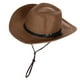 thumbnail image 4 of de 3 Piezas con Visera Tejida Trilby de Ala Grande Panamá Fedora Cap, 4 of 9