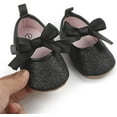thumbnail image 5 of Baby Girl Mary Jane Flats Lace Bow Non-Slip Soft Sole Newborn First Walker Wedding Princess Party Dress Shoes, 5 of 6