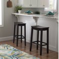 thumbnail image 7 of Linon Aubree Wood Bar Saddle Stool, Espresso, 30 inch Seat Height, 7 of 7
