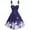 Purple, variant on Patlollav Dresses for Women,Flash Picks Women's Vintage Christmas Ombre Color Snowflake Print Off Shoulder Party Dress