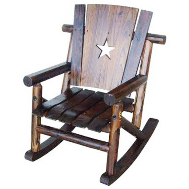 Leigh Country CharLog Lil' Junior Rocker Chair with Star